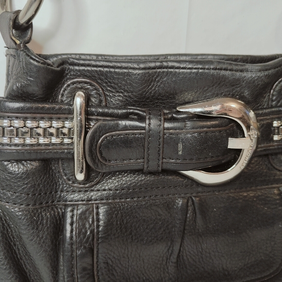 Vintage Y2K B. Makowsky Black Leather Buckle Hardback Excellent Condition - Picture 3 of 8